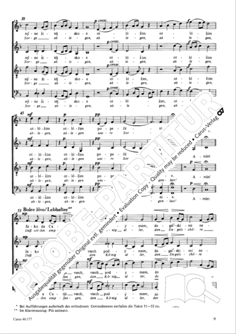 Neun liturgische Chore Collection / Songbook scores gallery preview page 10