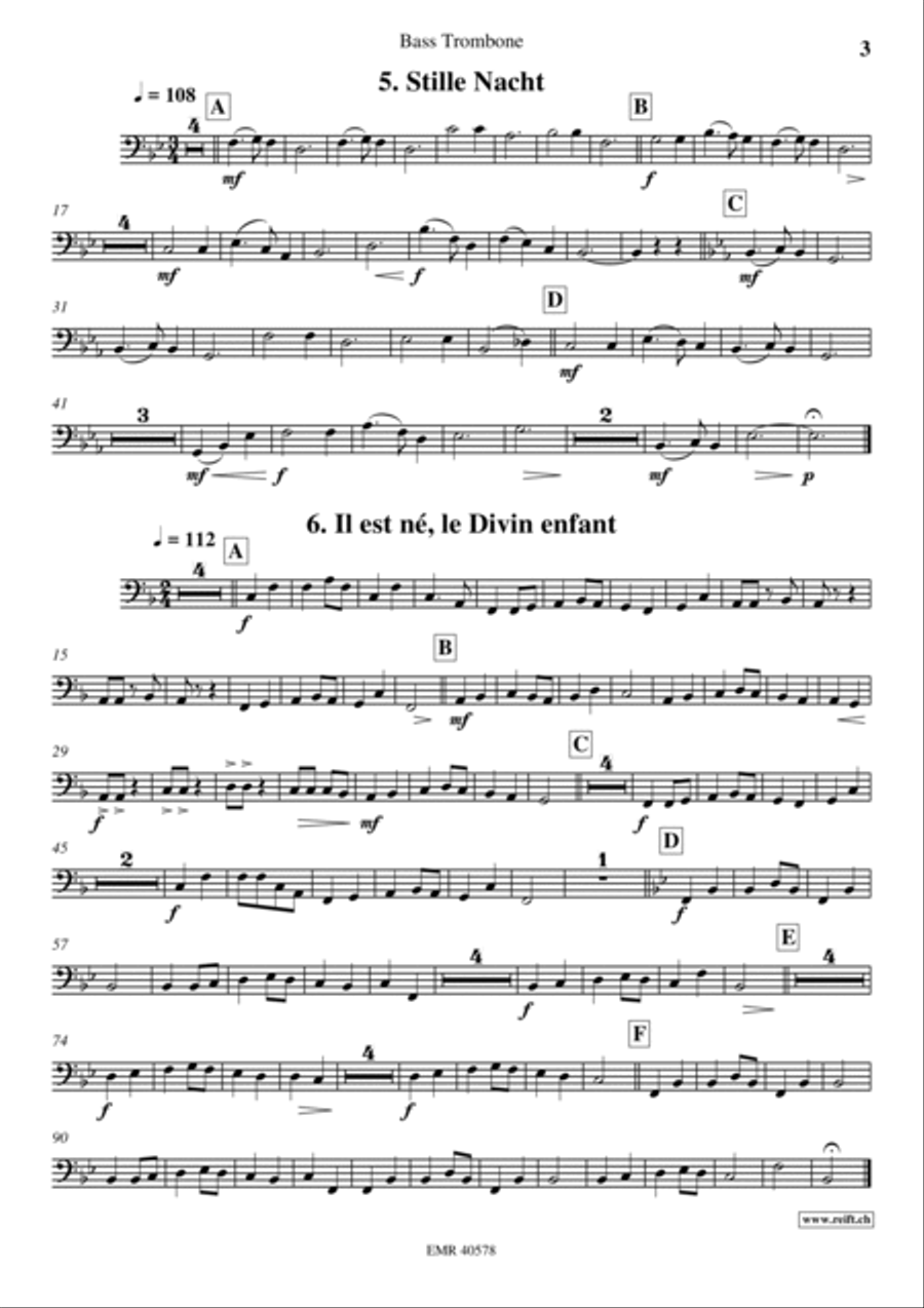 18 Christmas Songs Trombone scores gallery preview page 4