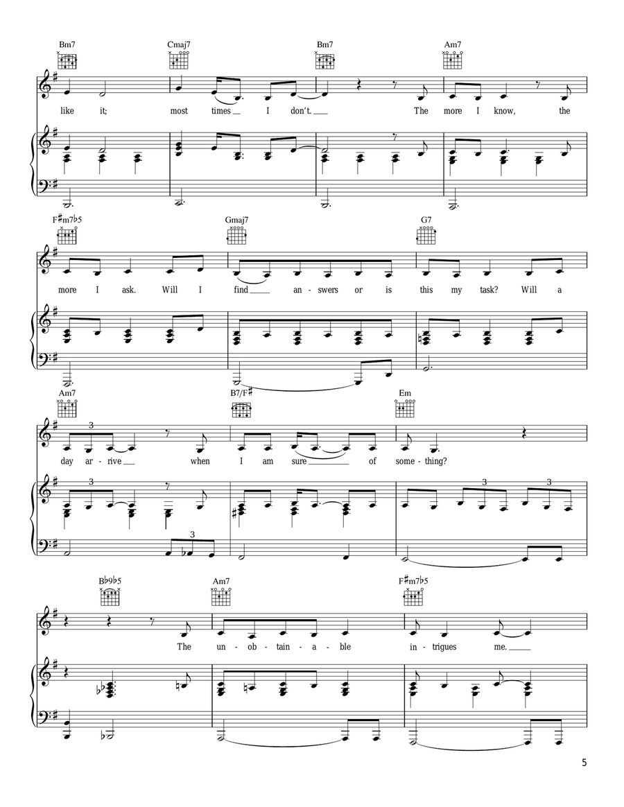 Tinted Glass Piano, Vocal, Guitar scores gallery preview page 5