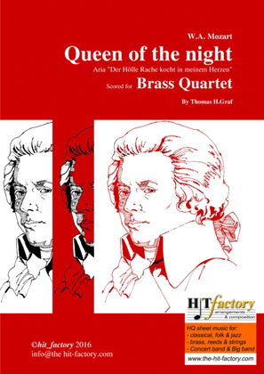 Book cover for The Magic Flute Queen of the night - KV 620 W.A.Mozart - Brass Quartet - G-minor