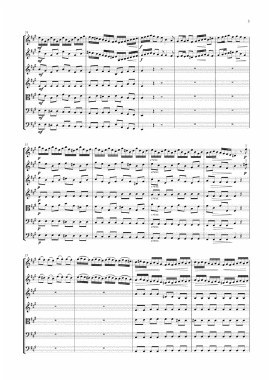 Arrival of the Queen of Sheba for 2 solo violins and strings String Orchestra scores gallery preview page 3