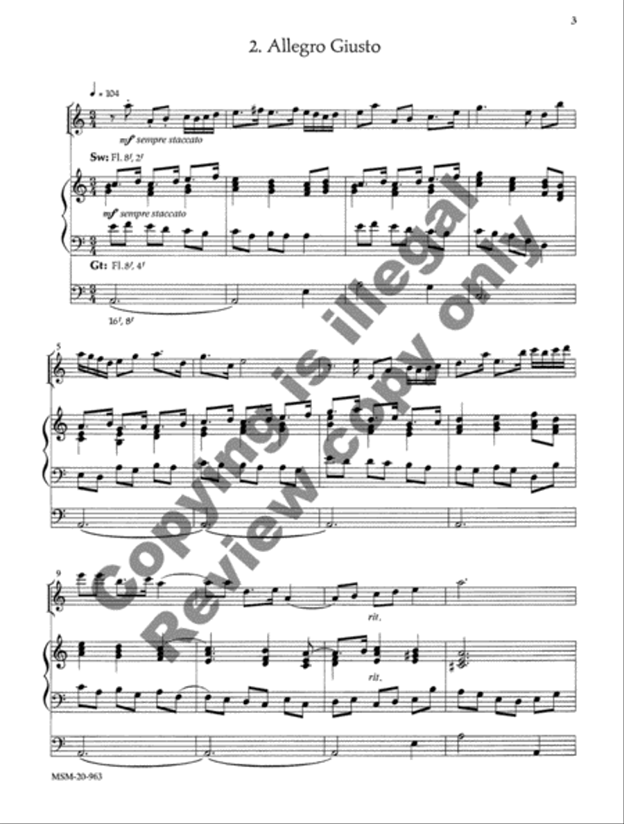 Three Sketches for Flute and Organ Flute scores gallery preview page 3