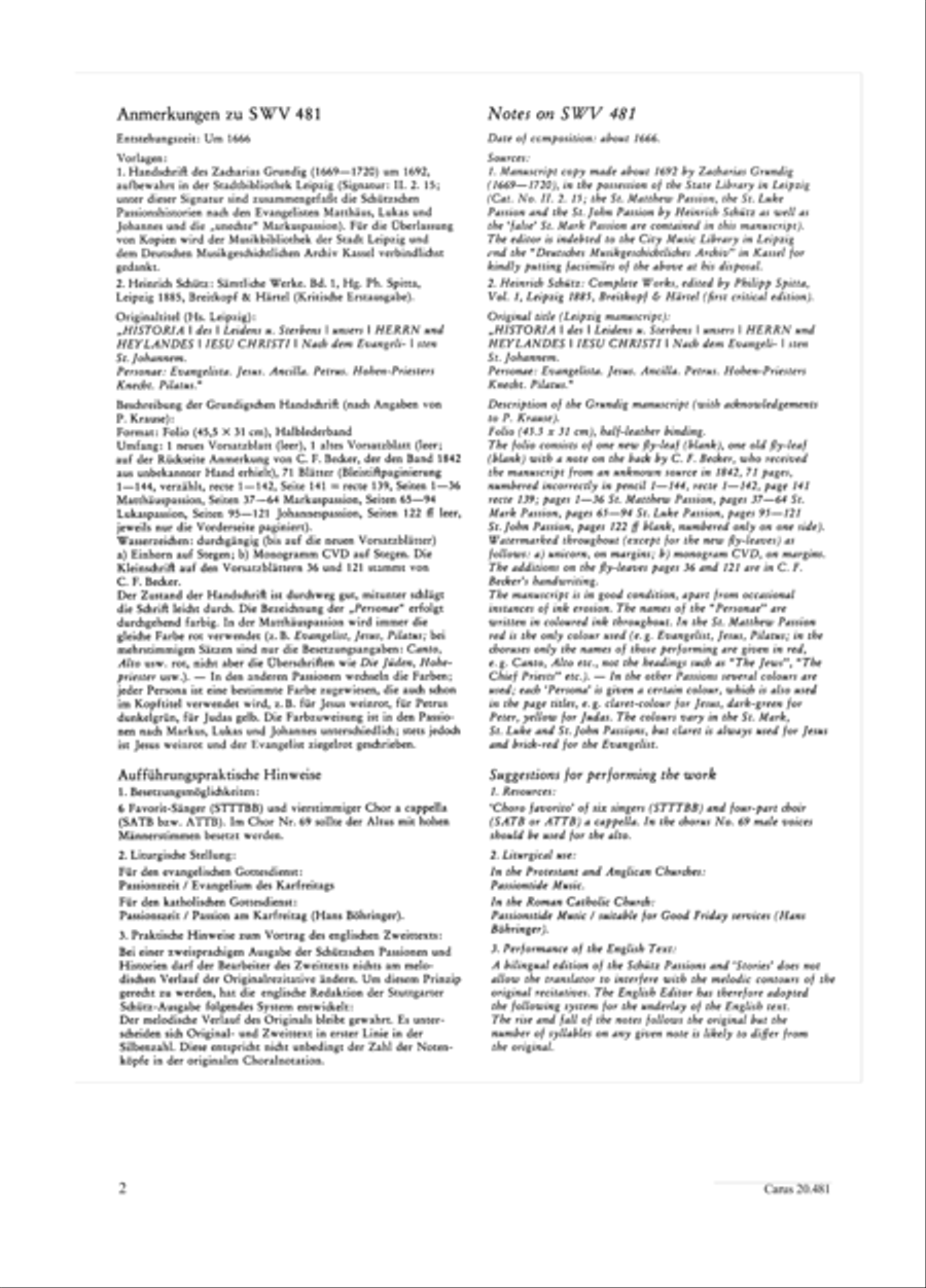 St. John Passion / The Passion of our Lord and Saviour Jesus Christ 4-Part scores gallery preview page 3