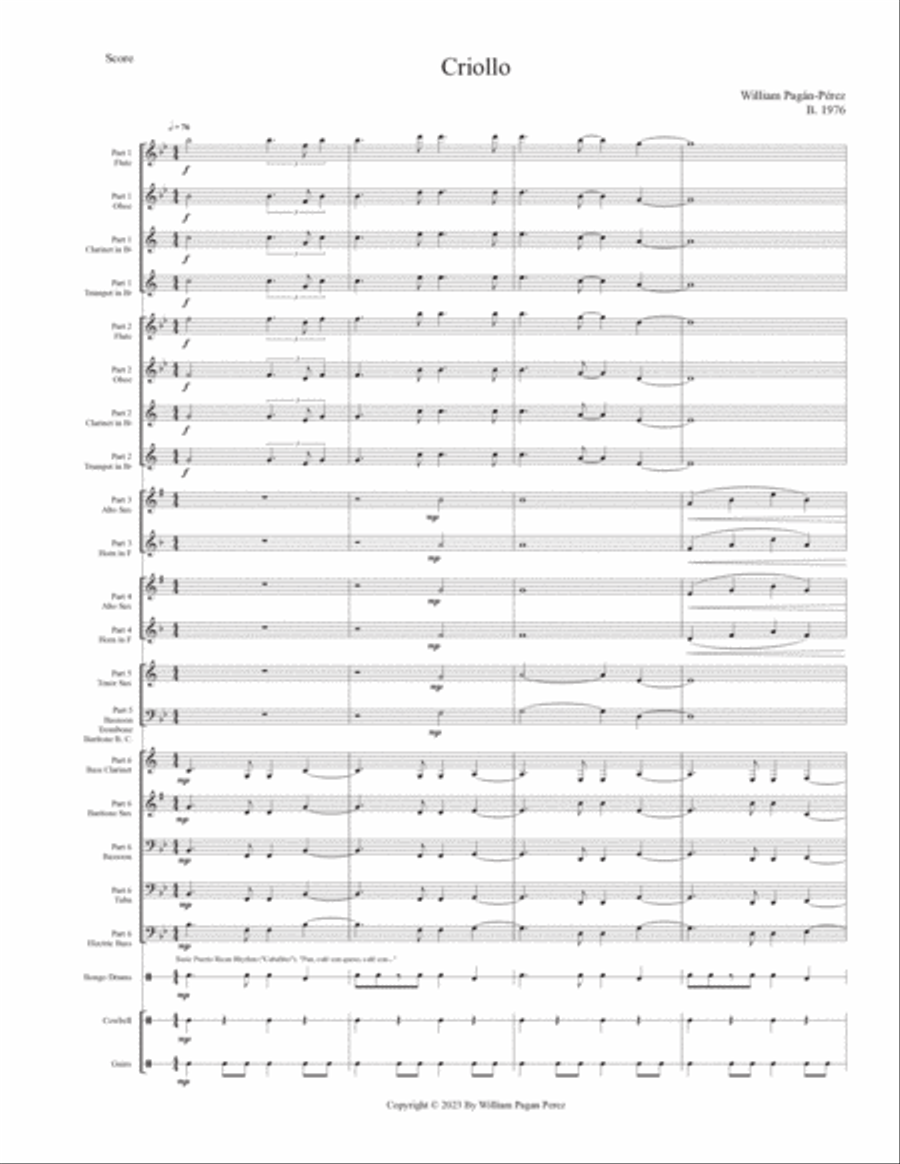 Criollo Concert Band scores gallery preview page 2