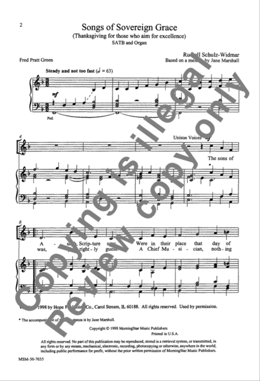 Songs of Sovereign Grace 4-Part scores gallery preview page 2