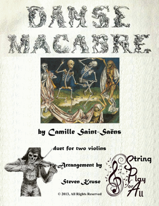 Book cover for Danse Macabre for Violin Duet