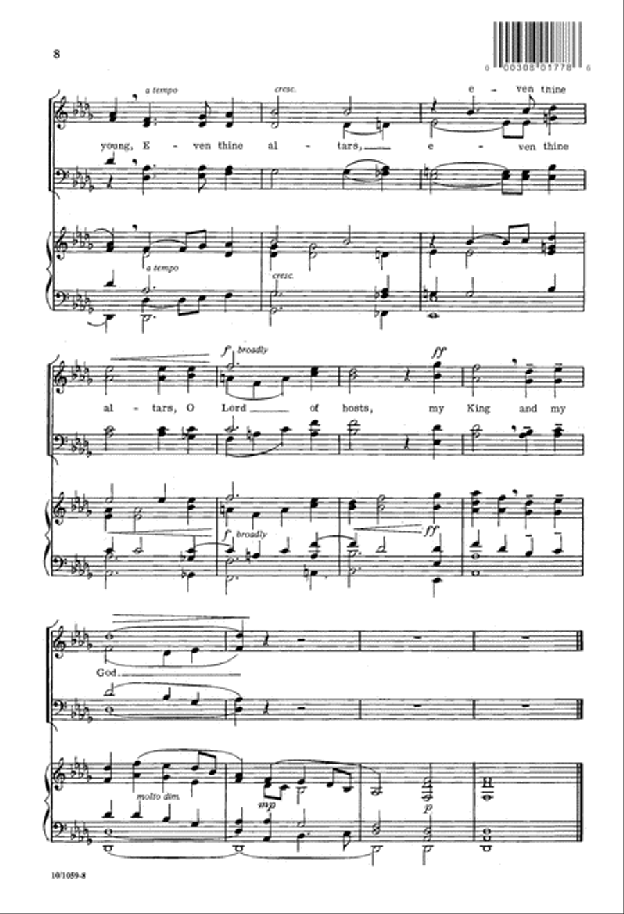 How Lovely are thy Dwellings 4-Part scores gallery preview page 8