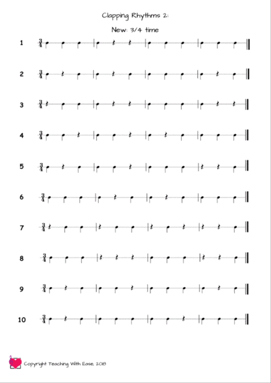 Clapping Rhythms Part scores gallery preview page 4
