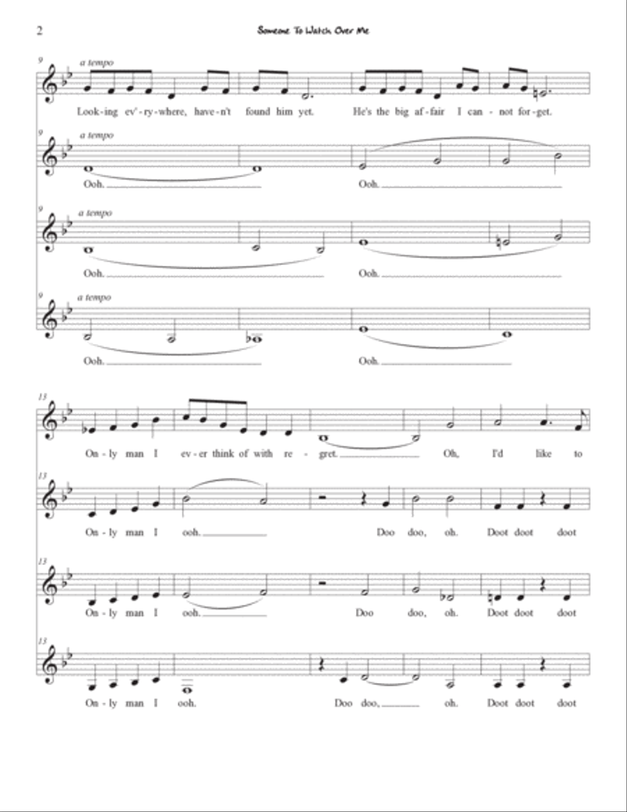 Someone To Watch Over Me Someone To Watch Over Me SSAA scores gallery preview page 2