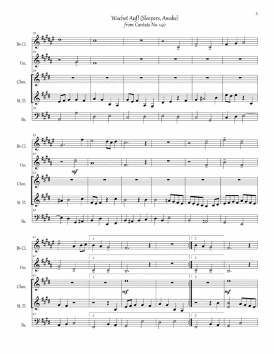 Sleepers, Awake Small Ensemble scores gallery preview page 4