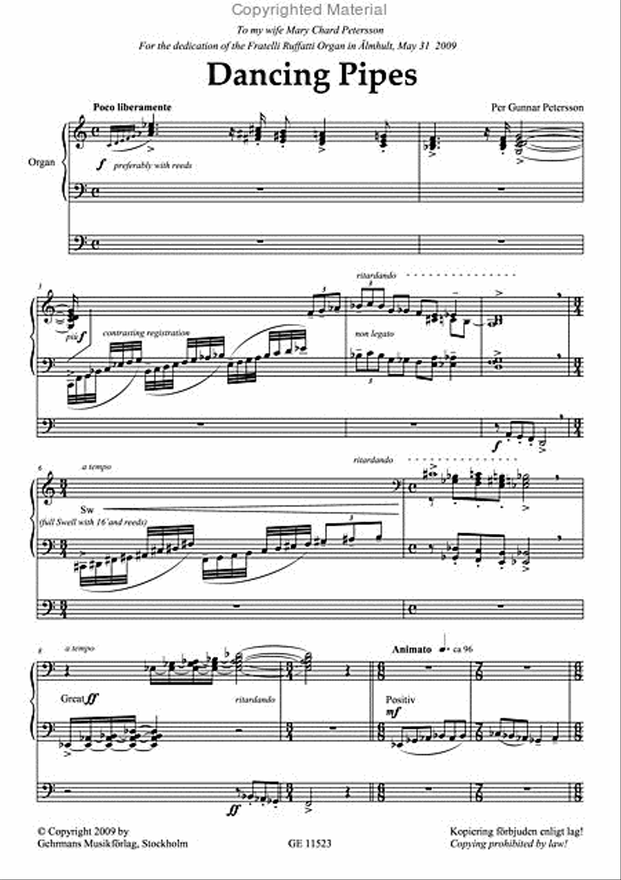 Dancing Pipes Organ Solo scores gallery preview page 2