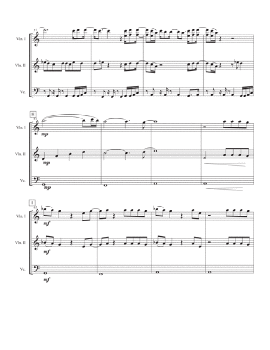 Can't Feel My Face Can't Feel My Face String Trio scores gallery preview page 6