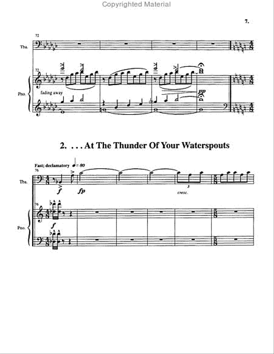 Deep Calls to Deep (At the Thunder of Your Waterspouts) Tuba scores gallery preview page 4