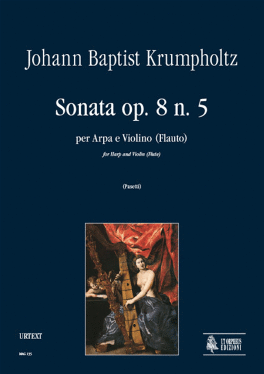 Sonata Op. 8 No. 5 for Harp and Violin (Flute) Flute scores gallery preview page 1