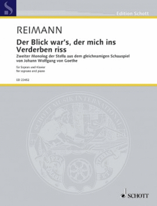 Book cover for Der Blick War's, Der Mich Ins Verderben Riss