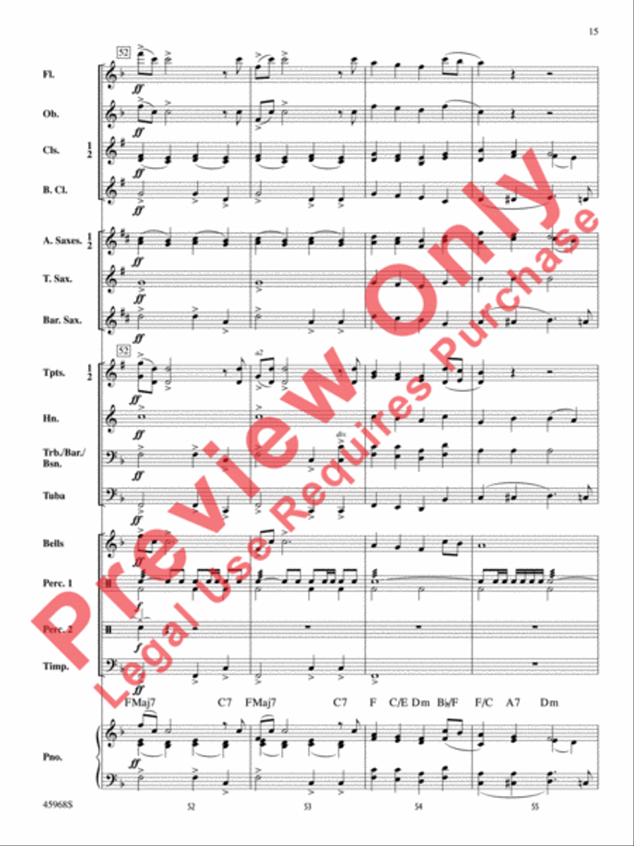 A Song of Hanukkah Concert Band scores gallery preview page 16