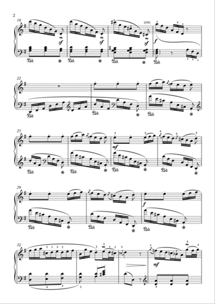 Scarlatti-Sonata in G-Major L.232 K.124(piano) Piano Solo scores gallery preview page 3