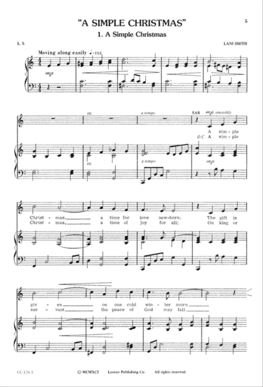 A Simple Christmas A Simple Christmas 3-Part scores gallery preview page 7