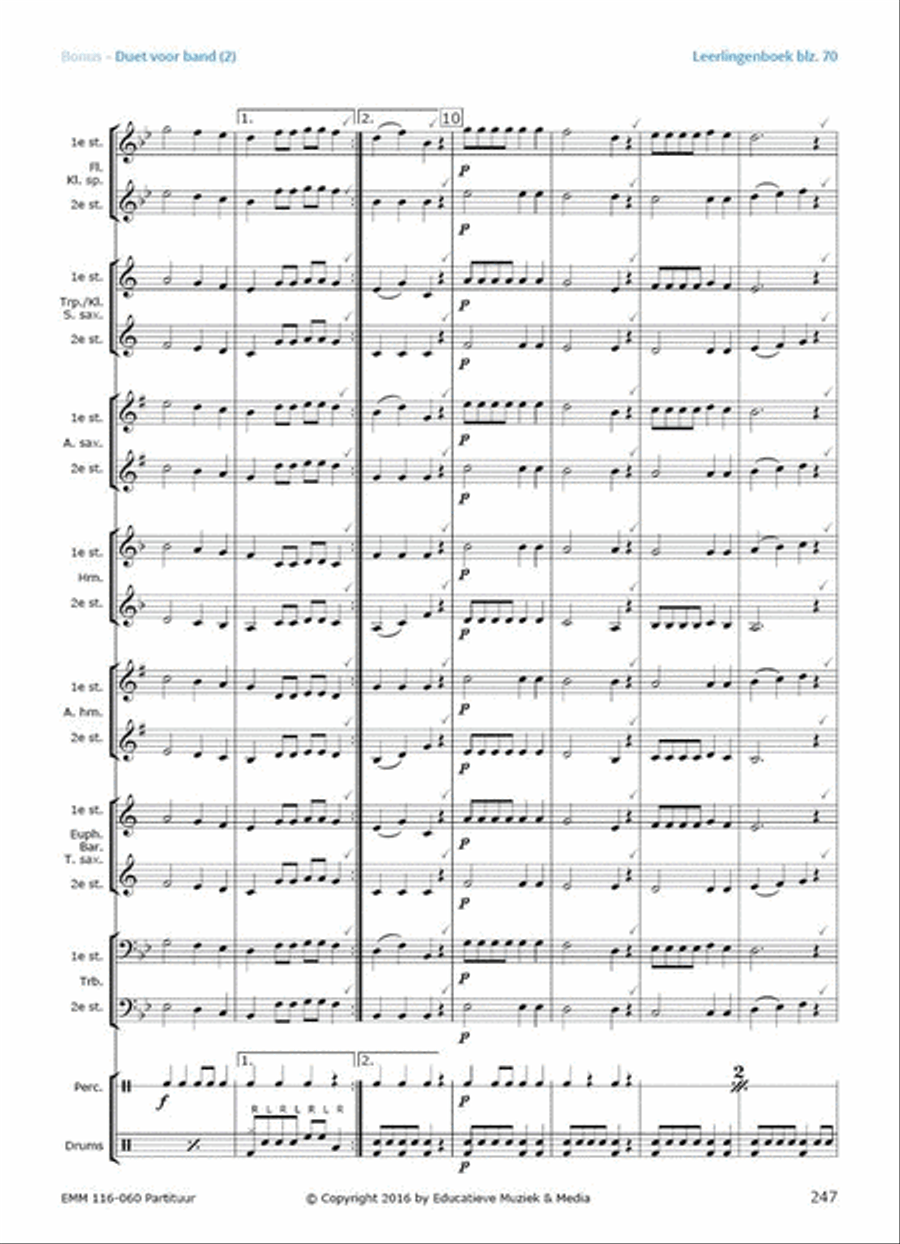 Samen Leren Samenspelen Partituur Concert Band scores gallery preview page 12