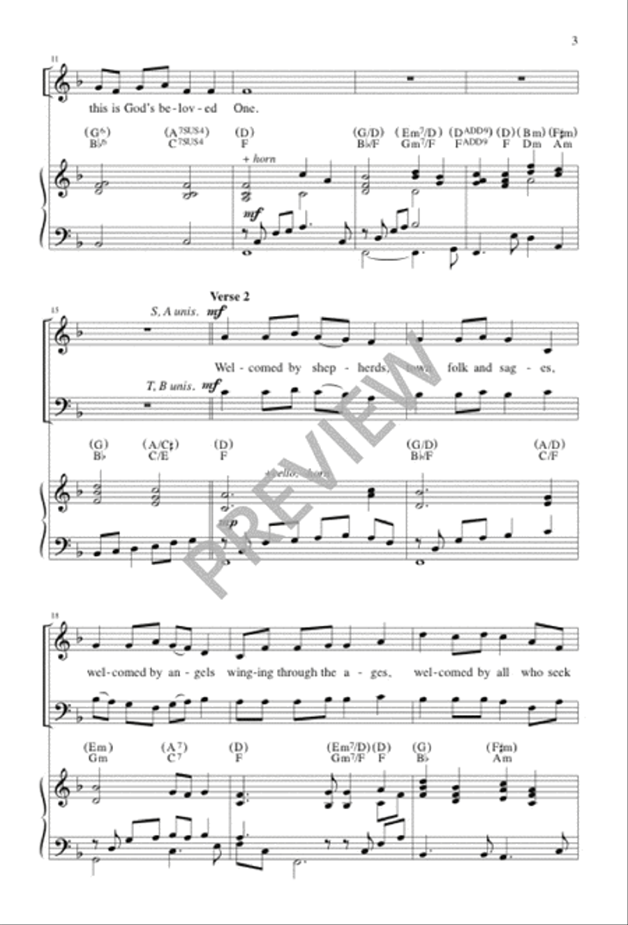 God's Beloved One God's Beloved One 3-Part scores gallery preview page 3