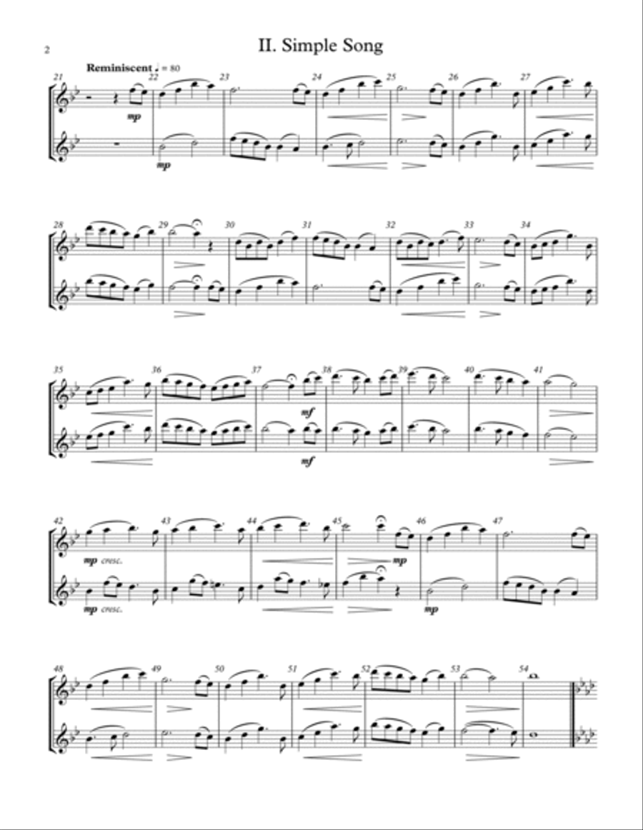5 Duets For Any Two Band Instruments - Volume 2 - C Treble Woodwind Duet scores gallery preview page 2