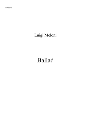 Ballad (Full score + Set of parts)