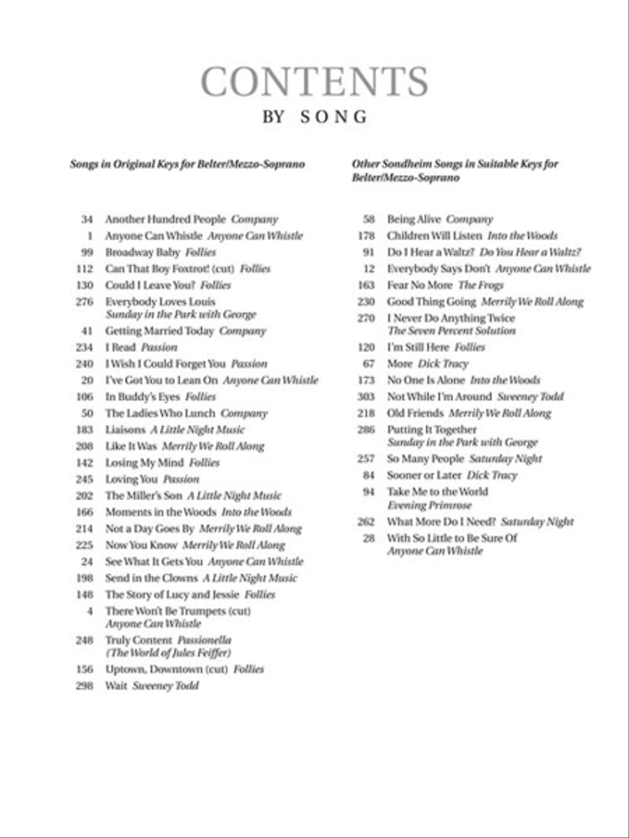 Sondheim for Singers Mezzo-Soprano Voice scores gallery preview page 3