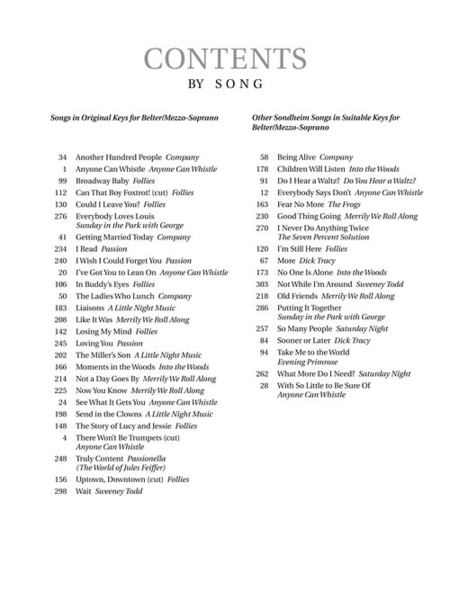 Sondheim for Singers