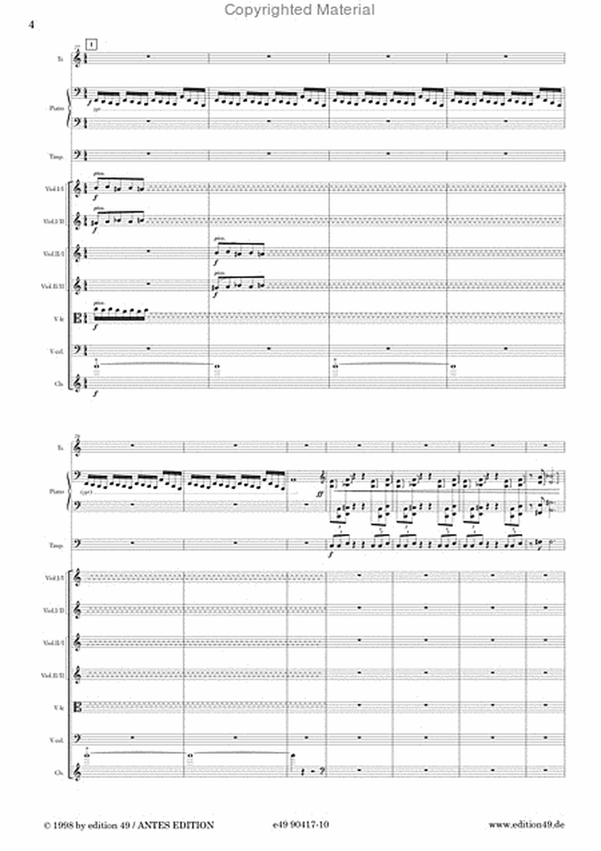 Konzert fur Trompete, Klavier und Orchester op. 92