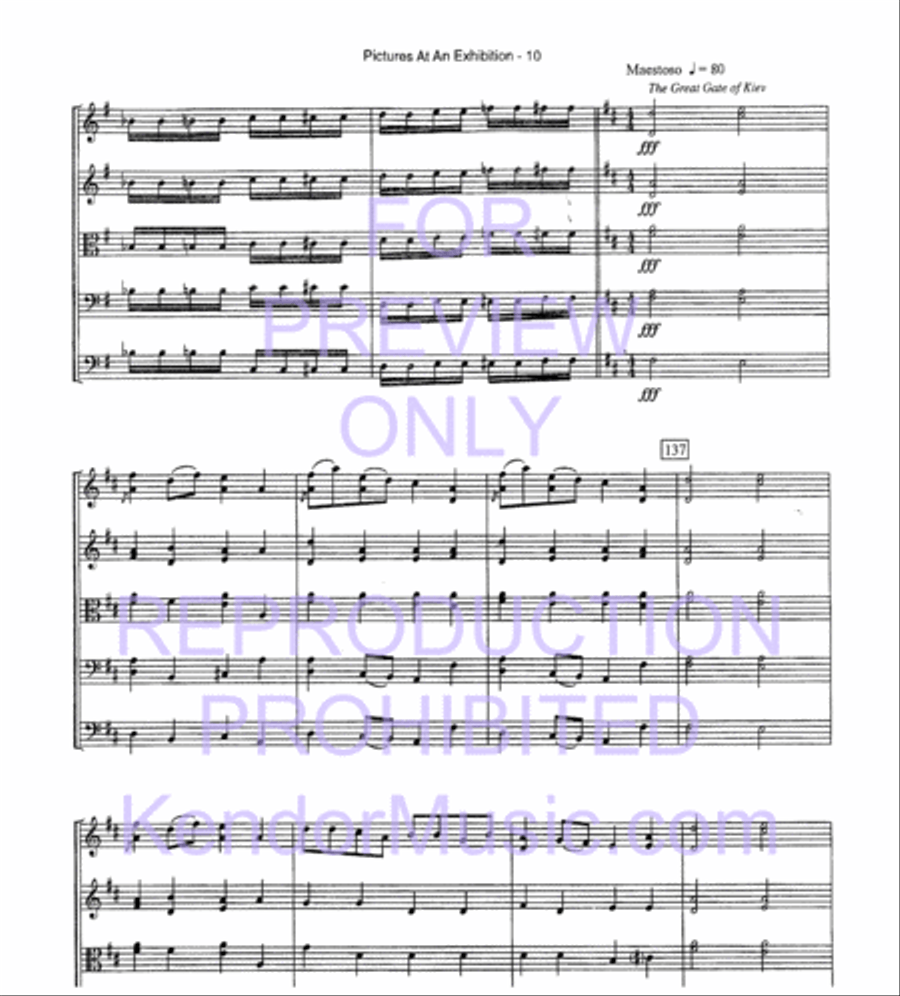 Pictures At An Exhibition String Orchestra scores gallery preview page 13