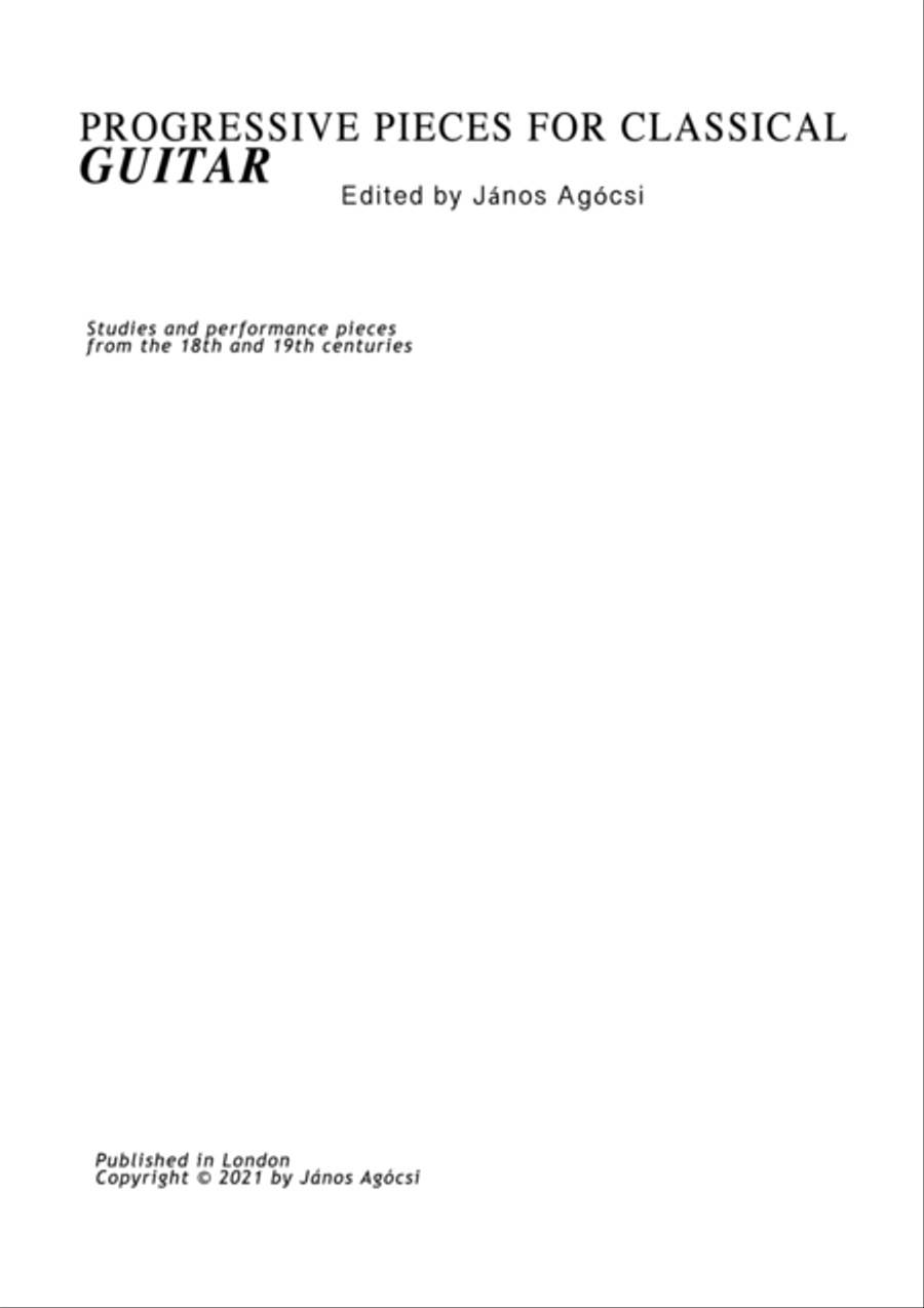Progressive Pieces For Classical Guitar Acoustic Guitar scores gallery preview page 2