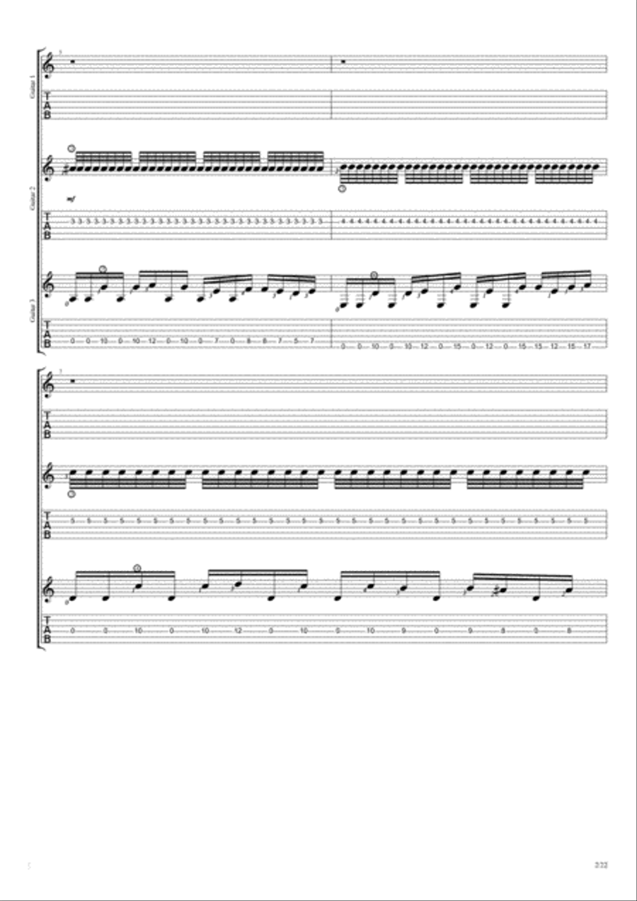 Hysteria Guitar Tablature scores gallery preview page 2