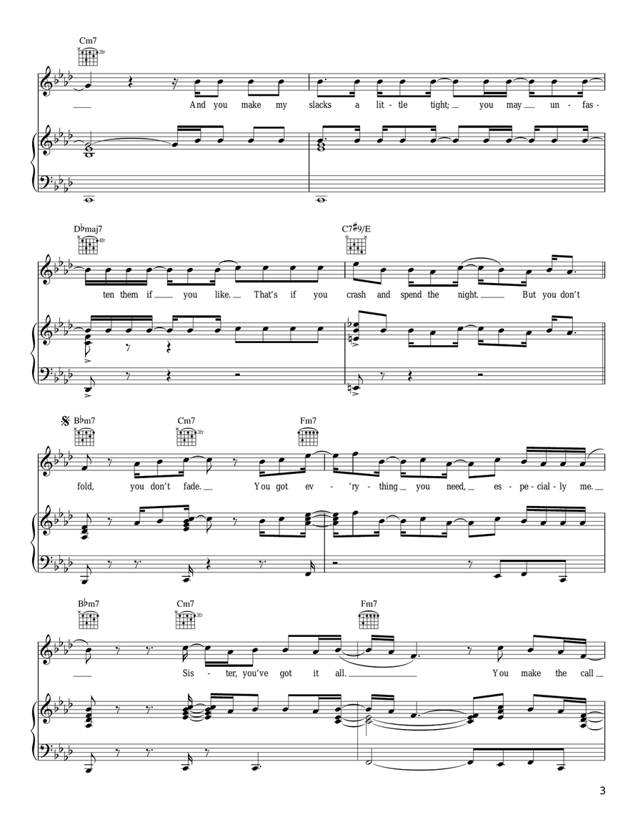 Butterfly Butterfly Piano, Vocal, Guitar scores gallery preview page 3
