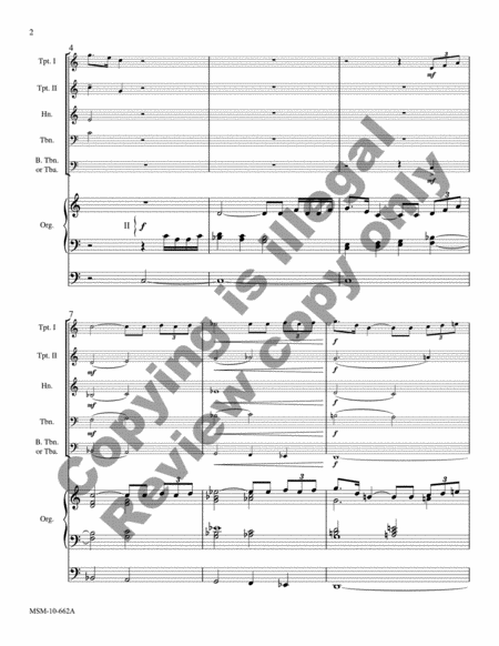 Fanfare and Processional (Brass Quintet Score and Parts)