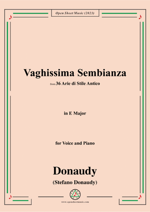 Donaudy-Vaghissima Sembianza,in E Major