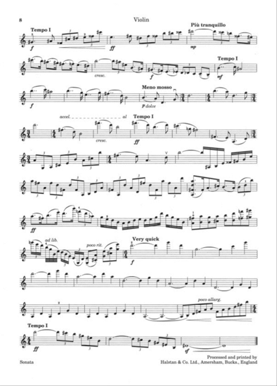 Violin Sonata No. 1 in C Violin Solo scores gallery preview page 3