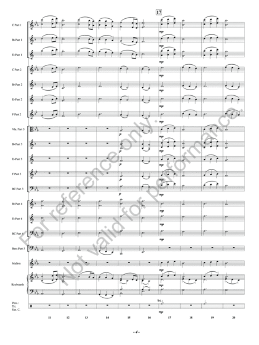 A Song For Friends Concert Band scores gallery preview page 5