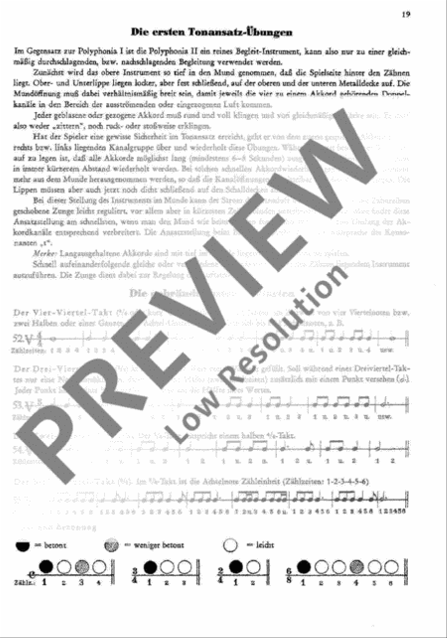 Schule für die Hohner-Mundharmonika Begleit-Instrumente Harp scores gallery preview page 20