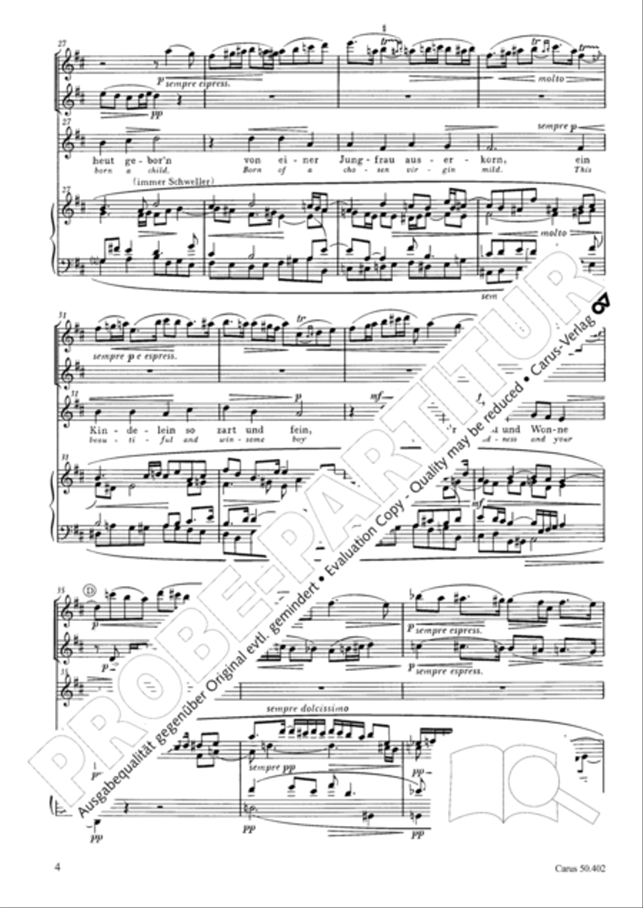 From heav'n above to earth I come (Vom Himmel hoch, da komm ich her) SSAA scores gallery preview page 7