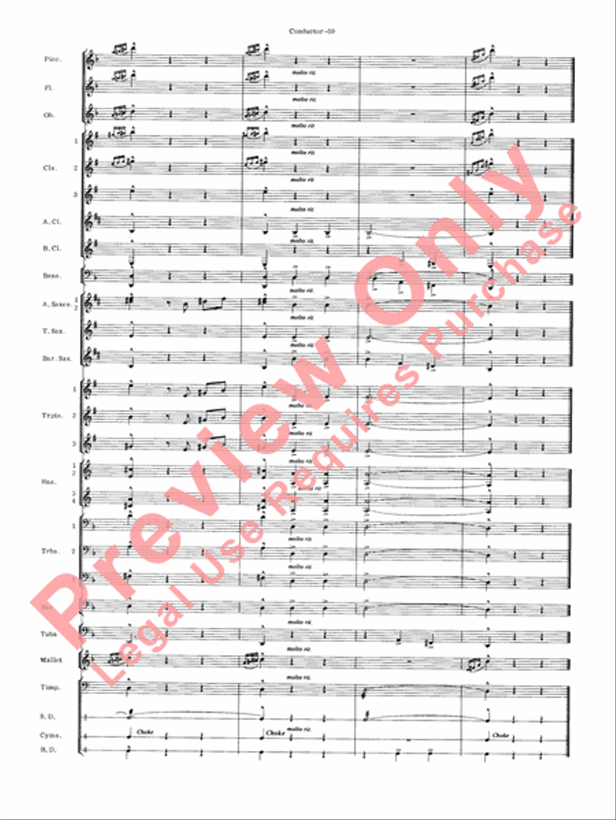 Carmen Suite Concert Band scores gallery preview page 61