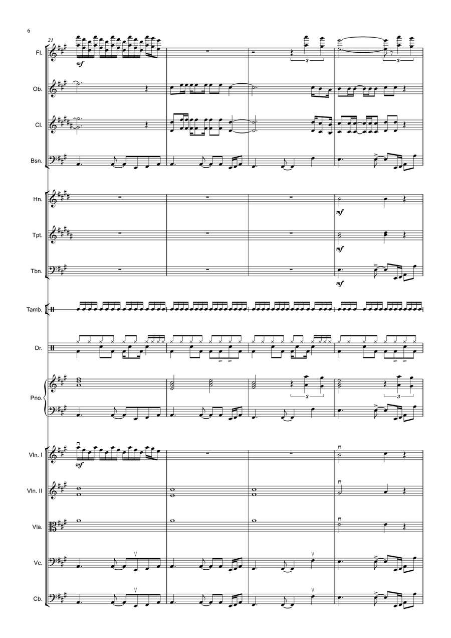Dancing Queen Full Orchestra scores gallery preview page 6
