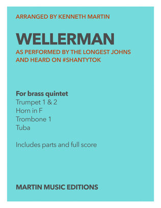 Book cover for Wellerman - #SHANTYTOK for Brass Quintet