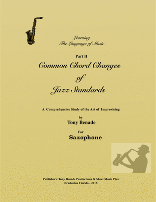 Common Chord Changes of Jazz Standards for Saxophone