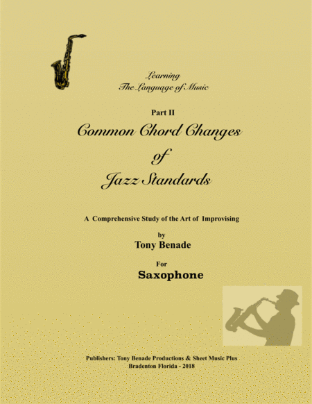 Common Chord Changes of Jazz Standards for Saxophone