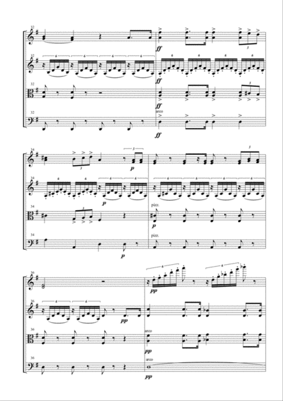 Choir of the Jewish Slaves for String Quartet Choir of the Jewish Slaves for String Quartet Choir scores gallery preview page 6