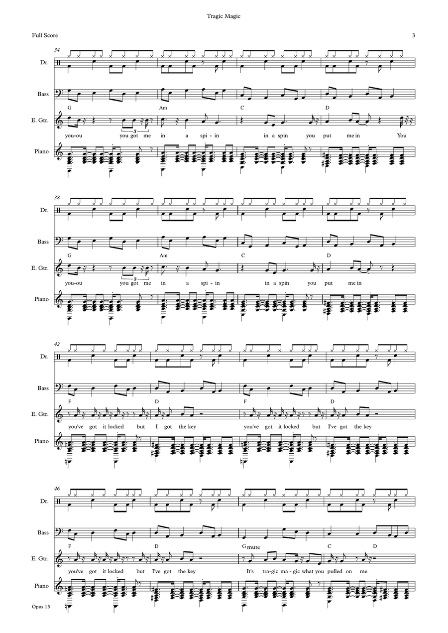Tragic Magic Small Ensemble scores gallery preview page 3