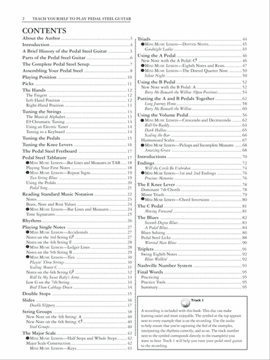 Alfred's Teach Yourself to Play Pedal Steel Guitar Easy Guitar scores gallery preview page 2