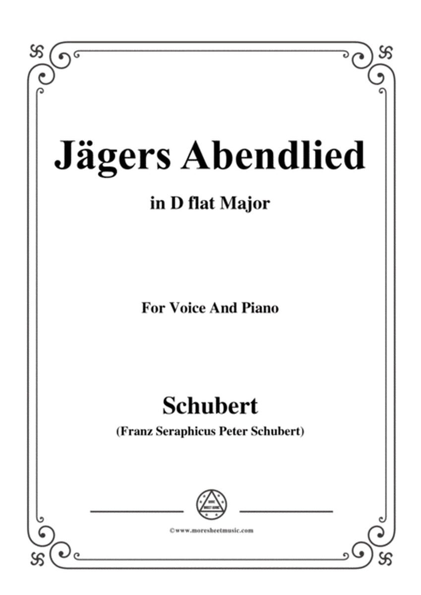 Schubert-Jägers Abendlied,Op.3 No.4,in D flat Major,for Voice&Piano image number null
