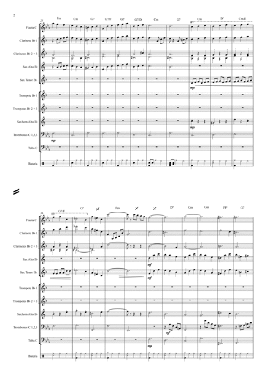 Valsa da Rainha dos Cordões Concert Band scores gallery preview page 2