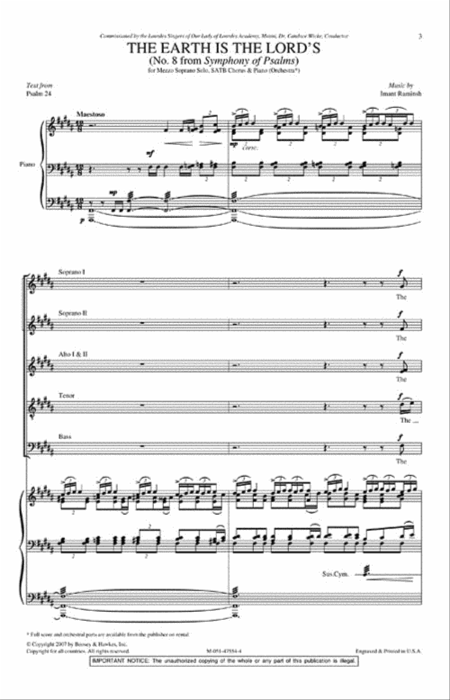 The Earth Is the Lord's The Earth Is the Lord's 4-Part scores gallery preview page 2